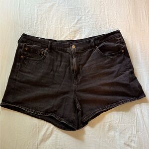 Black Denim Women's Shorts